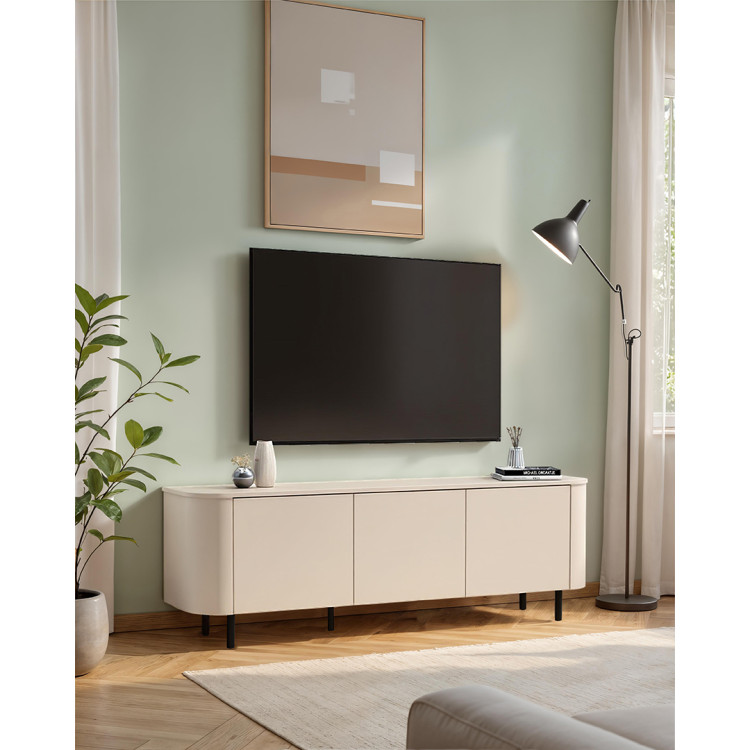 Meuble TV moderne 180 cm coloris cachemire Horizo