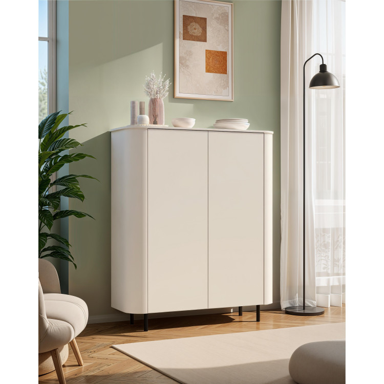 Buffet haut moderne 130 cm coloris cachemire Horizo