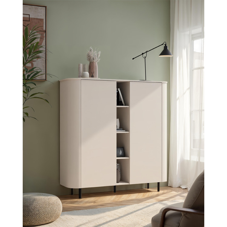 Buffet haut moderne 150 cm coloris cachemire Horizo