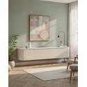Meuble TV suspendu moderne 180 cm coloris cachemire Horizo