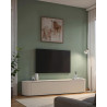 Meuble TV suspendu moderne 180 cm coloris cachemire Horizo