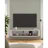 Meuble TV suspendu moderne 180 cm coloris cachemire Horizo