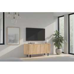 Meuble TV contemporain 130 cm chêne cadiz Marley