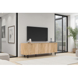Meuble TV contemporain 180 cm chêne cadiz Marley