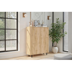 Buffet haut contemporain 130 cm chêne cadiz Marley