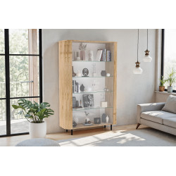 Vitrine contemporaine 130 cm chêne cadiz Marley