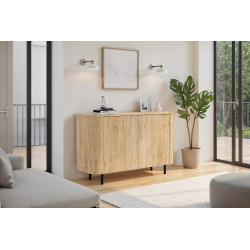 Buffet/bahut contemporain 130 cm chêne cadiz Marley