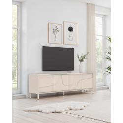 Meuble TV moderne 205 cm coloris cachemire Stella