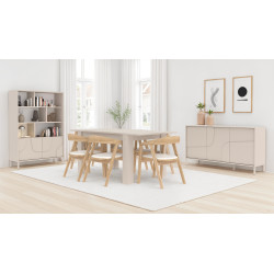 Salle à manger complète moderne coloris cachemire Stella