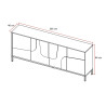 Buffet/bahut moderne 205 cm coloris cachemire Stella