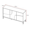 Buffet/bahut moderne 155 cm coloris cachemire Stella