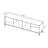 Meuble TV moderne 205 cm coloris cachemire Stella