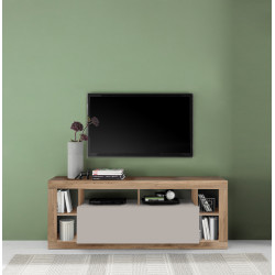 Meuble TV contemporain 172 cm mercure/cachemire Dominika