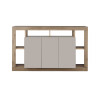 Buffet/bahut contemporain 3 portes mercure/cachemire Dominika
