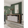 Buffet/bahut contemporain 210 cm mercure/cachemire Dominika