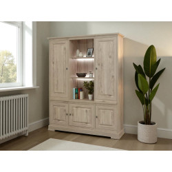 Bibliothèque contemporaine 164 cm chêne clair Phoenix