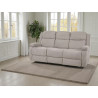 Canapé de relaxation électrique 3 places contemporain en tissu beige Corsina