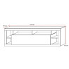 Meuble TV contemporain 172 cm mercure/cachemire Dominika