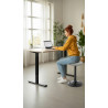 Bureau assis-debout électrique chêne sable Lexos