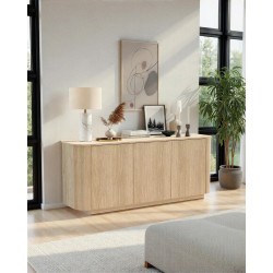 Buffet/bahut contemporain 180 cm chêne clair Adria