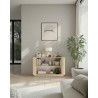 Buffet/bahut contemporain 130 cm chêne clair Adria