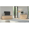 Meuble TV contemporain 180 cm chêne clair Adria
