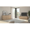 Meuble TV contemporain 180 cm chêne clair Adria