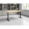 Bureau assis-debout électrique chêne sable Lexos