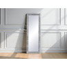 Miroir rectangulaire contemporain blanc/argent Plava