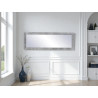 Miroir rectangulaire contemporain blanc/argent Plava