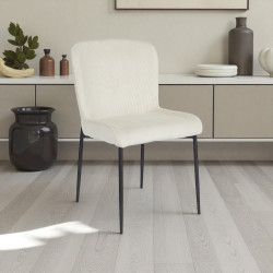 Chaise de salle à manger moderne en tissu Emma (lot de 2)