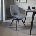Chaise de salle &agrave; manger pivotante moderne en tissu Judith (lot de 2)