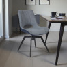 Chaise de salle à manger pivotante moderne en tissu Judith (lot de 2)