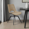 Chaise de salle à manger pivotante moderne en tissu Judith (lot de 2)
