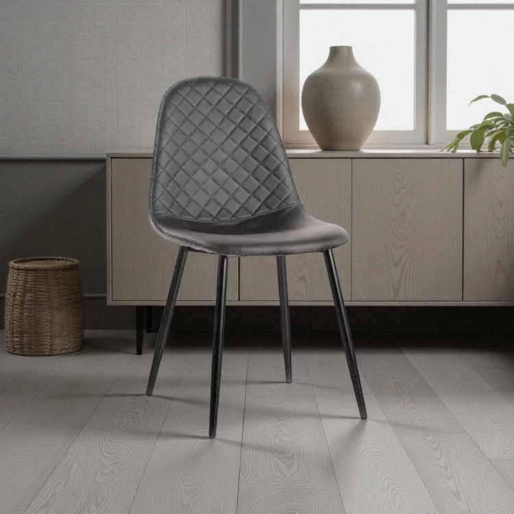 Chaise de salle à manger moderne en PU (lot de 4) Jannie