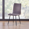 Chaise de salle à manger moderne en tissu gris Avila