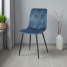 Chaise de salle à manger moderne en tissu Steel (lot de 4)