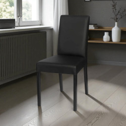 Chaise de salle à manger contemporaine en PU (lot de 2) Loana