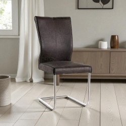Chaise de salle à manger moderne en tissu (lot de 2) Alessia