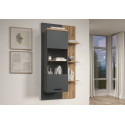 Rangement mural moderne anthracite/chêne Baggy