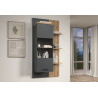 Rangement mural moderne anthracite/chêne Baggy