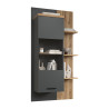 Rangement mural moderne anthracite/chêne Baggy
