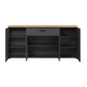 Buffet/bahut moderne 180 cm anthracite/chêne Baggy