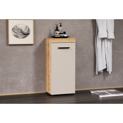 Meuble bas de salle de bain moderne chêne/cachemire Leane