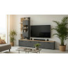 Ensemble TV mural moderne 240 cm anthracite/chêne Baggy