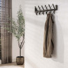 Portemanteau mural industriel 12 crochets en métal bronze Turbo