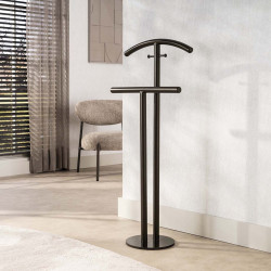 Valet de nuit industriel en métal bronze Luna