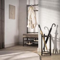 Porte-parapluies industriel en métal bronze Luna