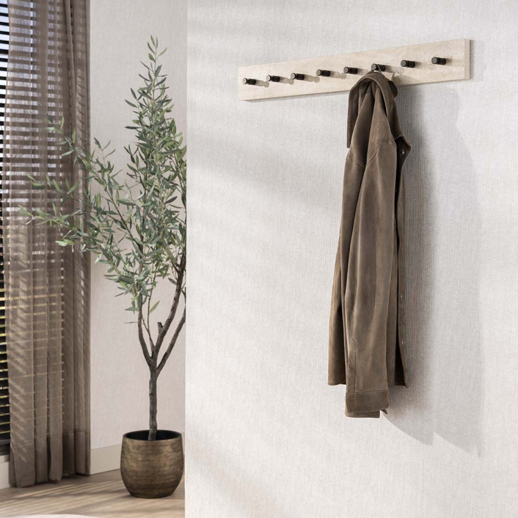 Patère murale moderne 80 cm en céramique aspect travertin Travis