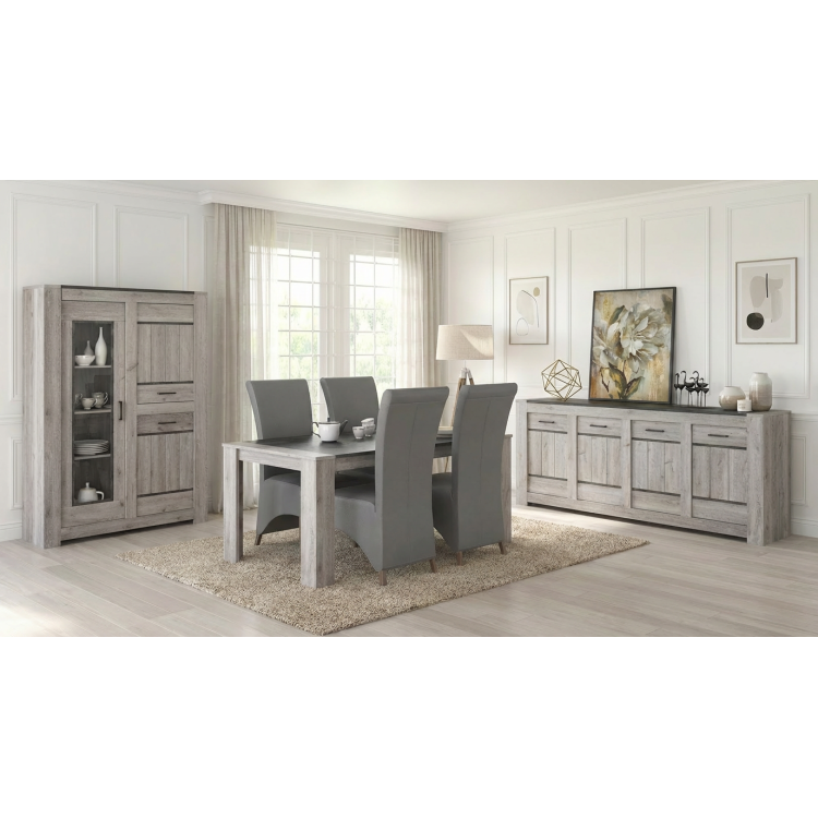 Salle à manger contemporaine chêne gris Talisman